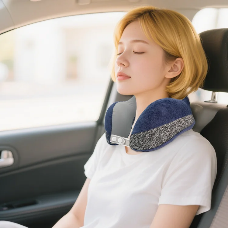 Customized Travel Neck Memory Foam Support Pillow Compact Ergonomic Design Cushion for Flight, Car, Train, Camping,Sleeping