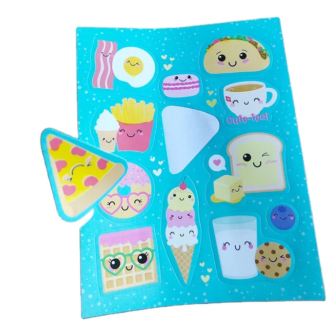 Best selling custom identification PET waterproof adhesive cute stickers kawaii waterproof