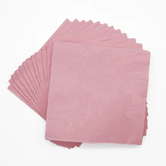 Source manufacturers color napkin custom 40x40cm 16x16inch 17g 2 layer 1/4 fold free design sample customized color napkins
