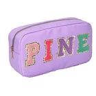 Bag Name Bags Bag Pine Waves Bridesmaid Gift Bag S/M/L/XL Size In Stock Personalized Letter Chenille Patches Name Makeup Bags