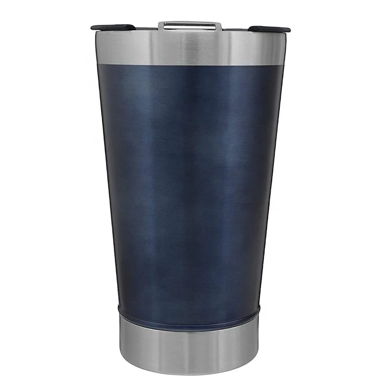 Custom Print Red Sublimation Beer Glass Pint Cup Pint Bottle Stainless Steel Glasses Beer Pint with Beer Opener Lid