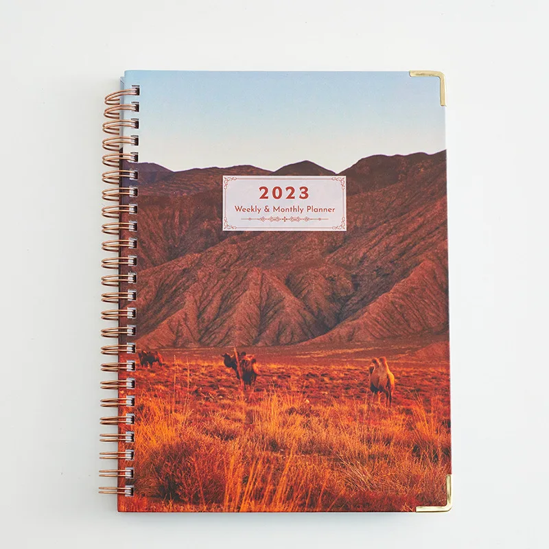 Free sample diary 2023 Art Paper Cover 2023 diary a5 planner custom printing