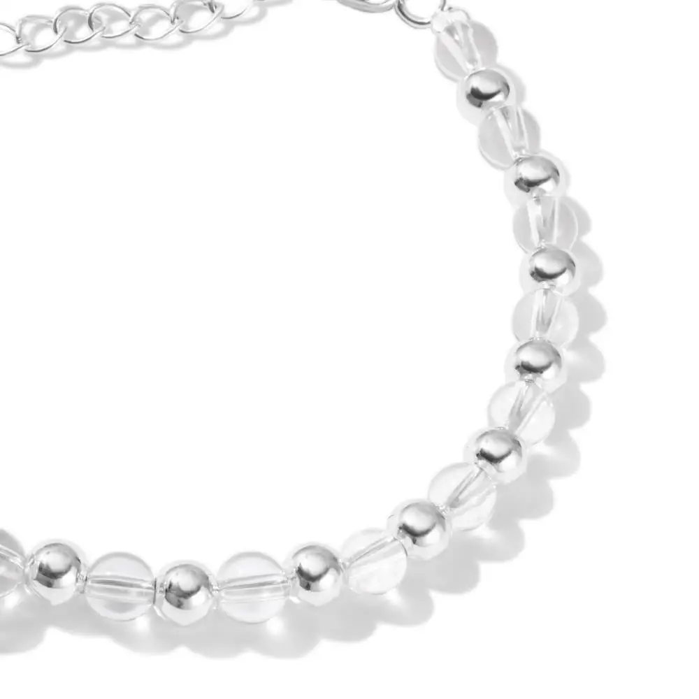 KAKODIY New Crystal Silver Beads 925 Sterling Silver Bow Bracelet detail 1