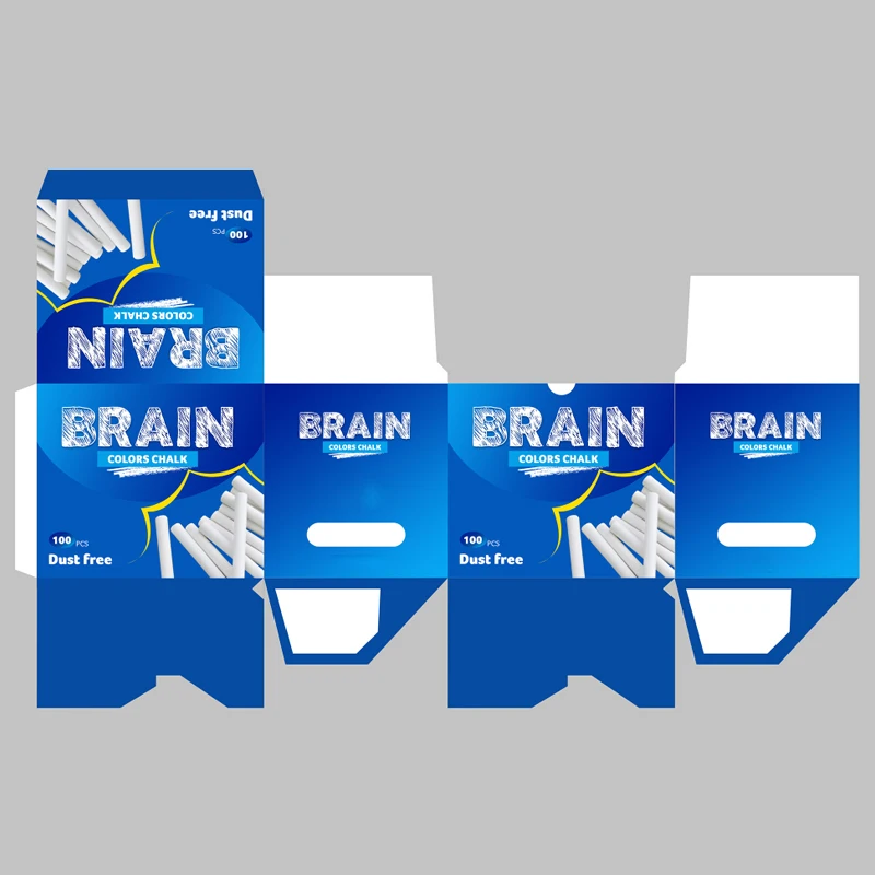 Custom Printing Empty Card Paper School Chalk Carton Packing Packaging Box