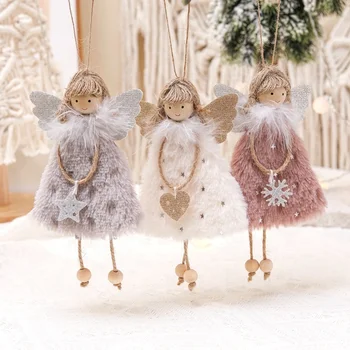 Christmas Tree Ornaments Angel Doll Pendants Christmas Decoration Supplies Gifts for Women and Girls