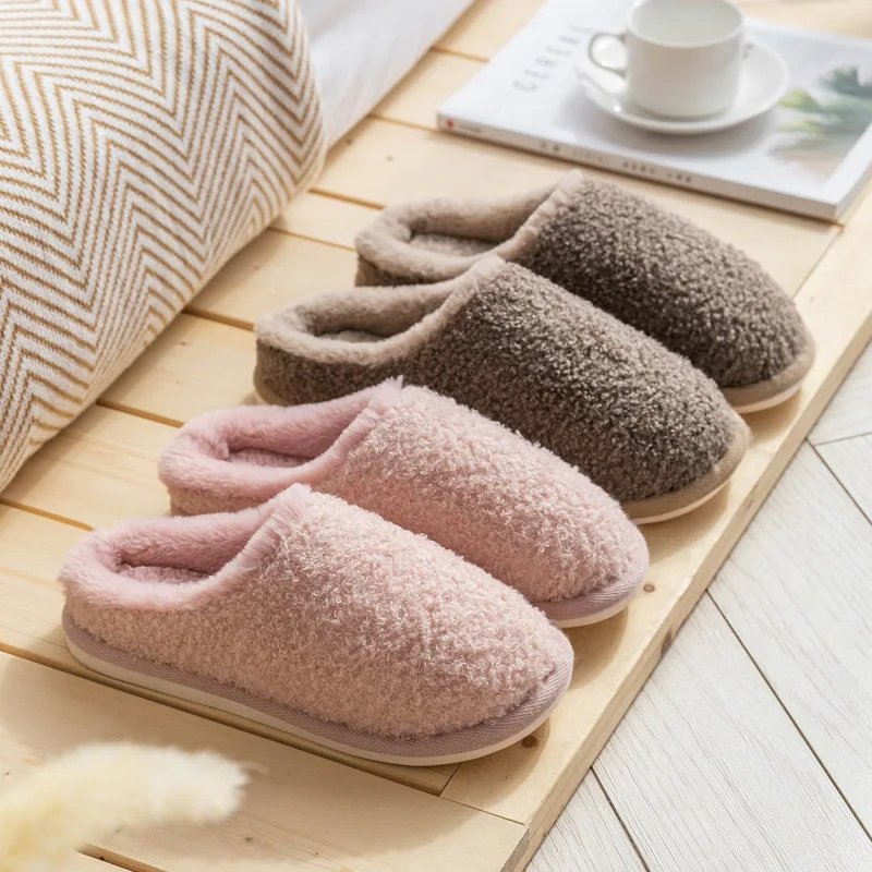 Fuzzy Bed Slippers Cashmere Slippers Bedroom Slippers For Women - Buy ...