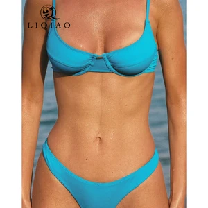 Custom Designed Sexy Women's Push up Print 2-Piece Spandex/Nylon Bikini Set Underwire Beachwear Factory Price Luxury