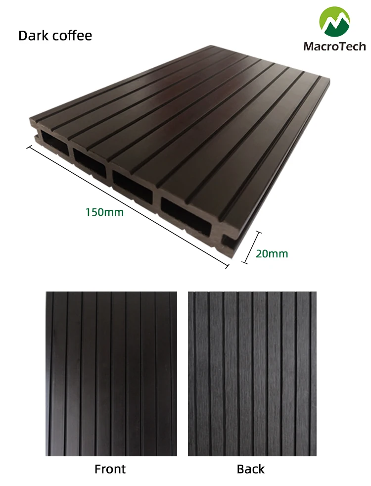 High quality outdoor WPC decking fire resistance solid wpc wood plastic composite decking flooring