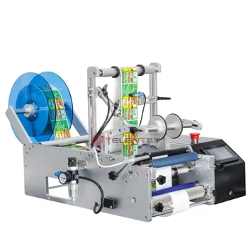 Hot sale manual labelling printing machine for round bottles semi-automatic