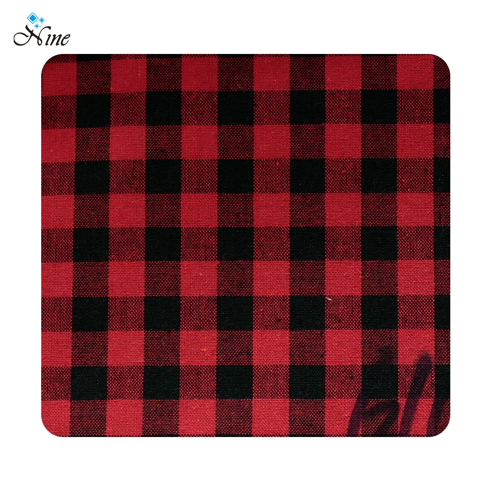 soft touch 100% polyester  yarn dyed checks shirting tartan plaid fabric