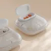4 compartments transparent color