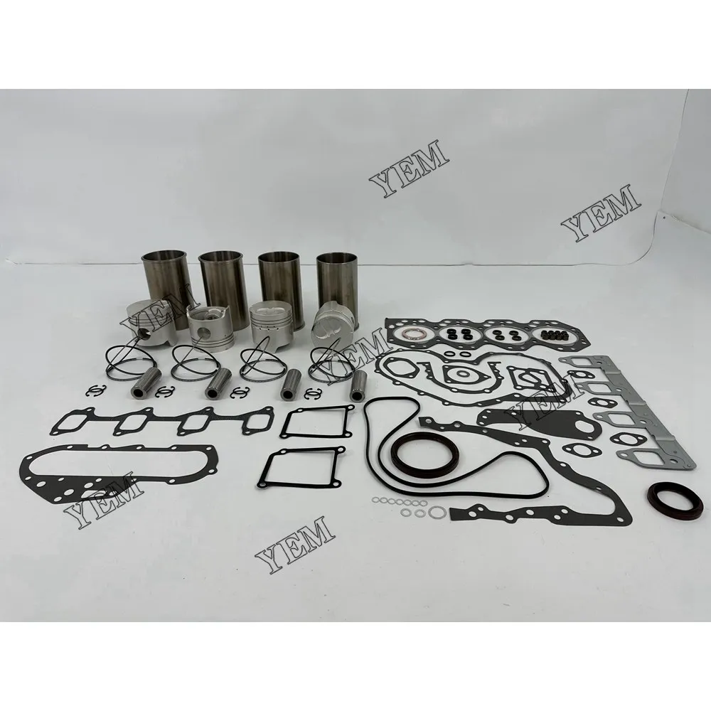 Engine Rebuilding Kit With Cylinder Gasket Set Piston Rings Liner Fit for Toyota 3B