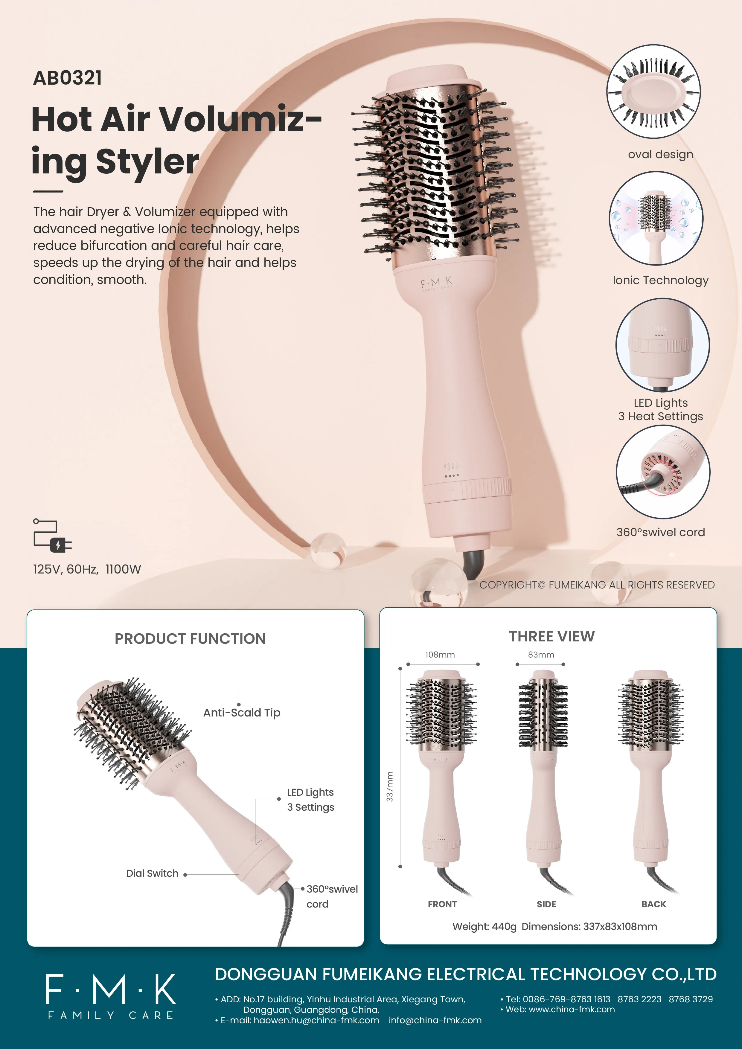 Hot Air Volumizing Styler With Rotary Switch And Titanium Brush Buy