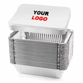 Lunch Box Commercial Baking Takeaway Packaging 700ml Aluminum Foil Wholesale Thickened Hot Sale with Lid for Home Container Food