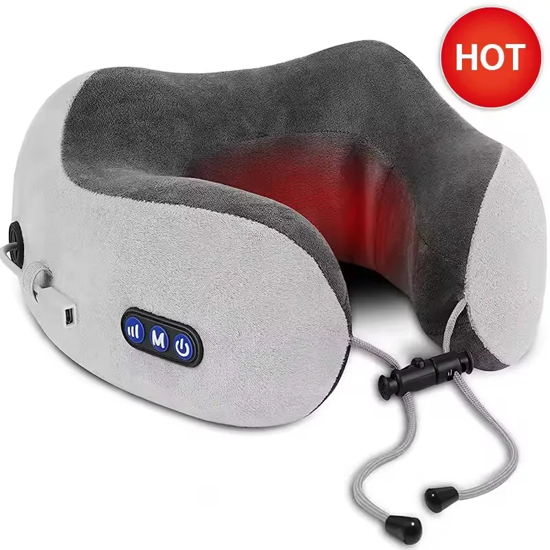 OEM de fábrica de productos de resolución de problemas de cuello de calor en forma de U cuello eléctrico almohadas Shiatsu infrarrojo almohada de masaje