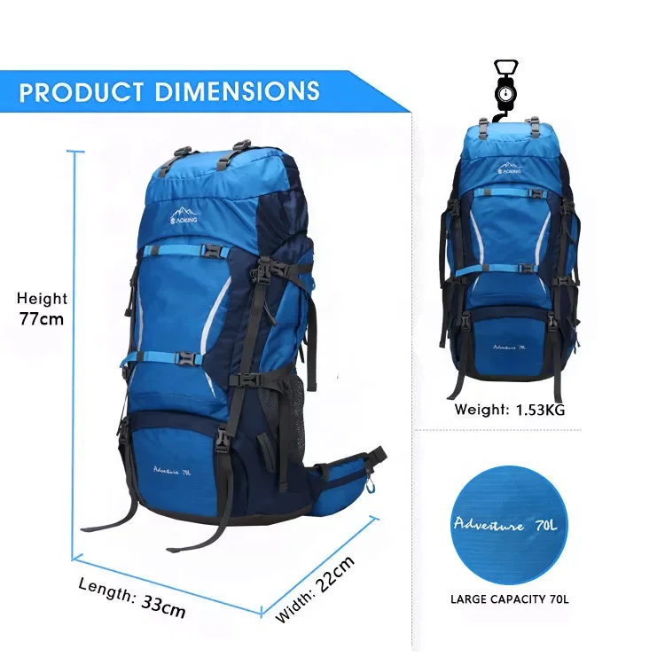 Aoking Rucksack Camping Outdoor Backpack for Camping 70L