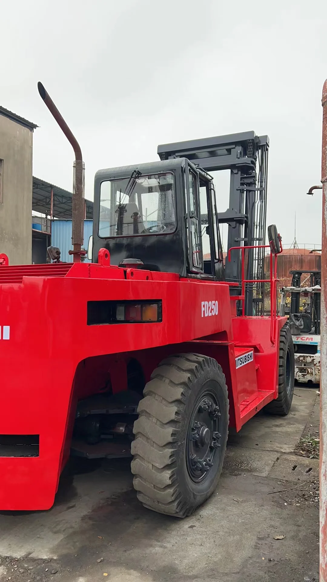 Used Made In Japan Mitsubishi Fd250 Diesel 25 Tons Second Hand Forklift ...
