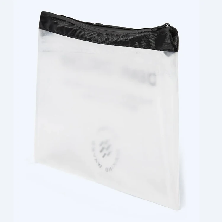 Custom Plastic Packaging Clear Vinyl Ziplock Waterproof Frosted Slider 