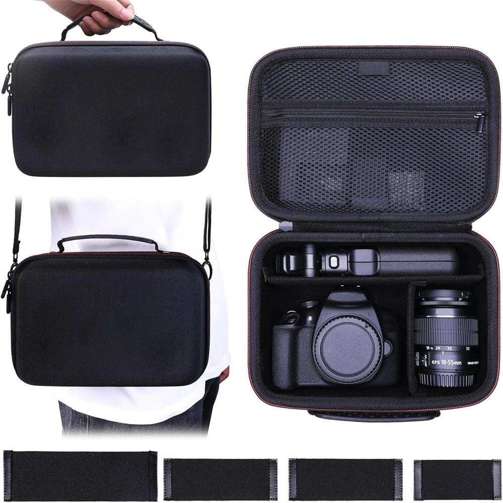 product portable camera bag for canon dslr camera with 4 compartments and shoulder strap durable waterproof support custom laudtec-29