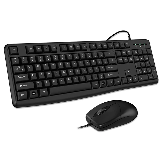 Custom French Spain Russian Keyboard Computer Keyboard Mouse Combo USB Wired Keyboard and Mouse Combo for Desktop Laptop PC