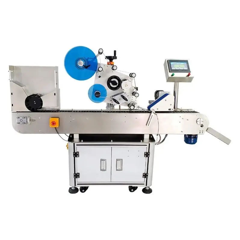TEBAK Circular Glass Bottle Tube Labeling Machine Horizontal Labeling Machine