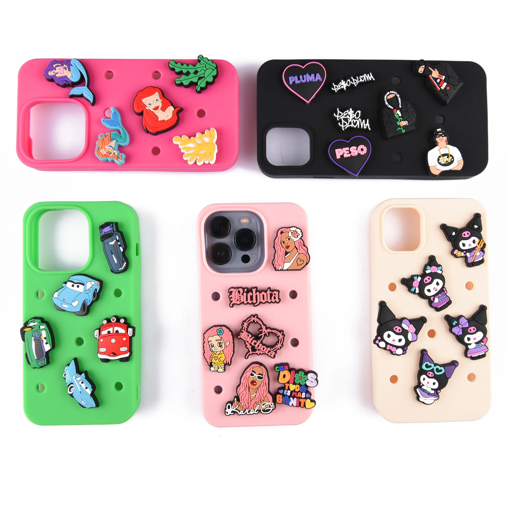 High Quality Waterproof Silicone Cell Phone Case With Holes Diy Phone