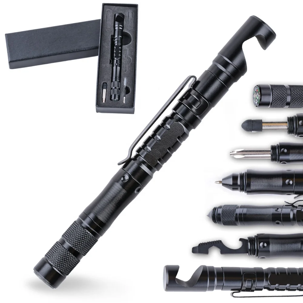 11-in-1 Survival multitool Tactical Pen for self-defense and outdoor survival, Best gift for Man and Woman