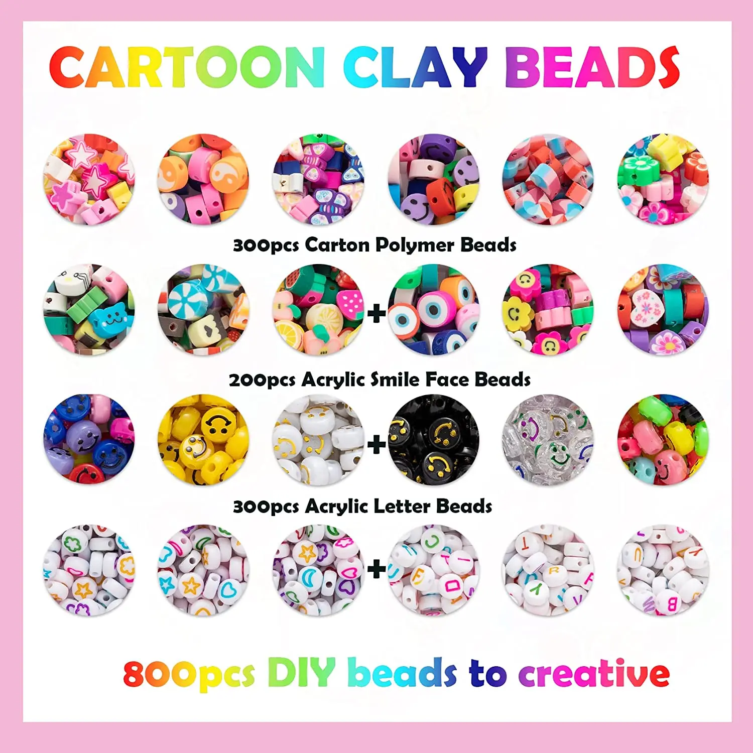 8500pcs Polymer Clay Beads Set 22 Colors Clay Round Disc Spacer Heishi Beads for Jewelry Bracelets Necklace Making