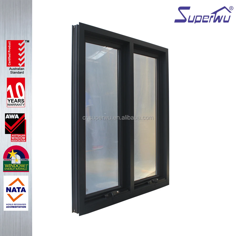 fire rating aluminium chain winder awning windows for townhomes