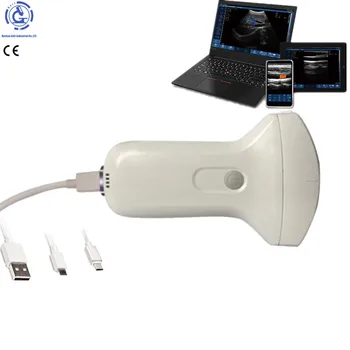 CE 128 elements Portable USB Wireless ultrasound scanner convex transducer probe for software for Windows Android Phone