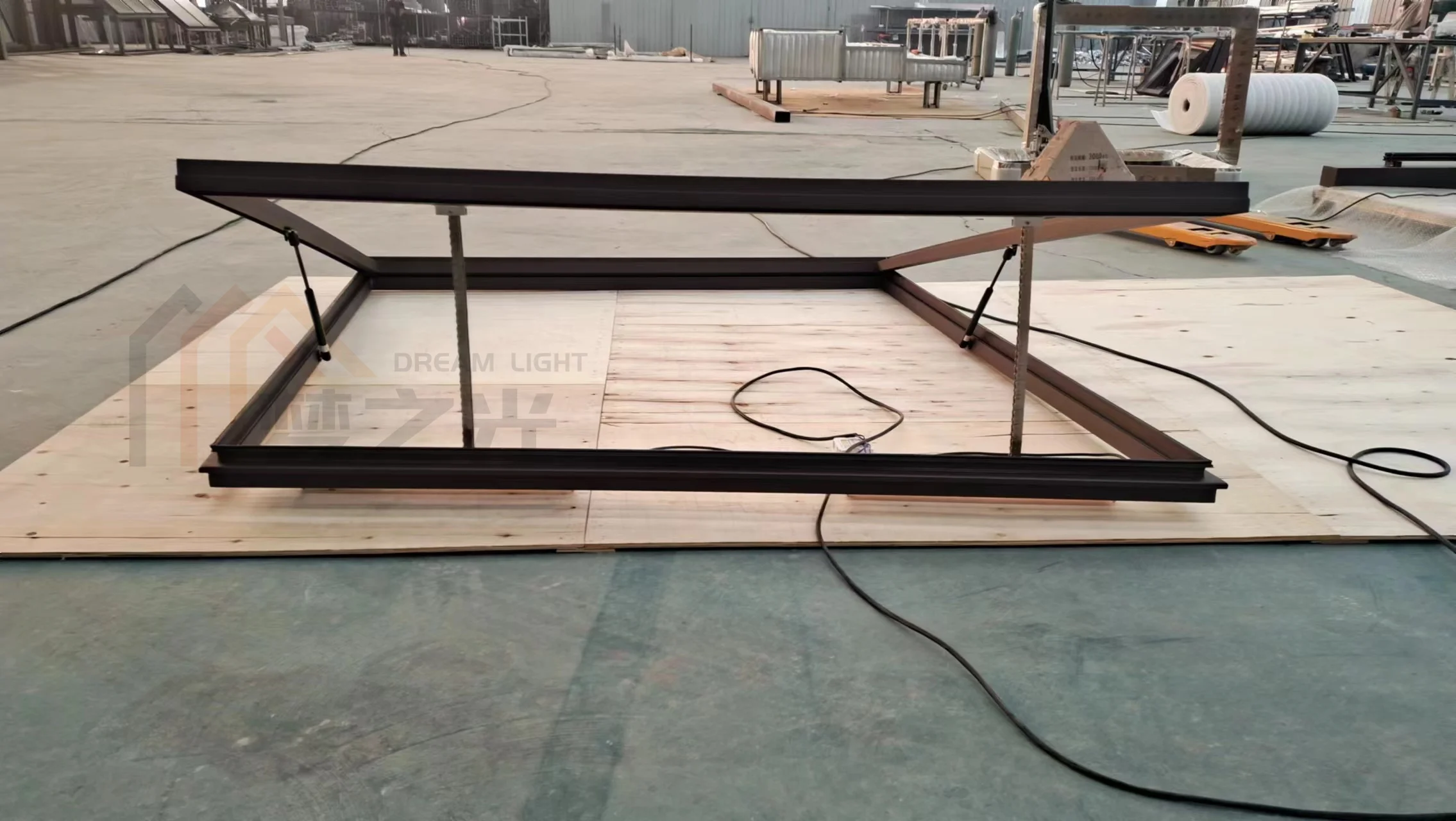 Electric Opening Roof Window with Top Hung Open Skylight Fixed  Glass Balcony Sunroof