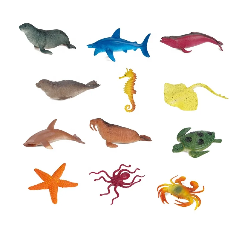 5'' Ocean Sea Animal 12 Pack Assorted Pvc Plastic Sea Animal Toy Set Under  The Sea Life Figure With Octopus Shark For Toddler - Buy The Sea Life  Figure,Pvc Plastic Sea Animal,Ocean