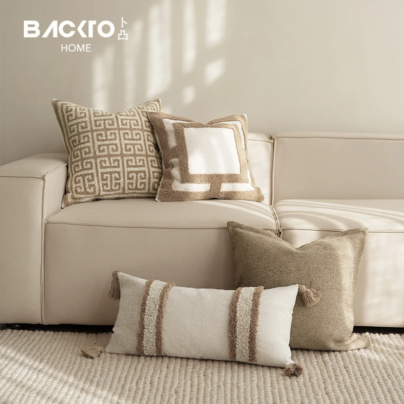 French Decorative Embroidered Sofa Cushion Cover Modern Luxury