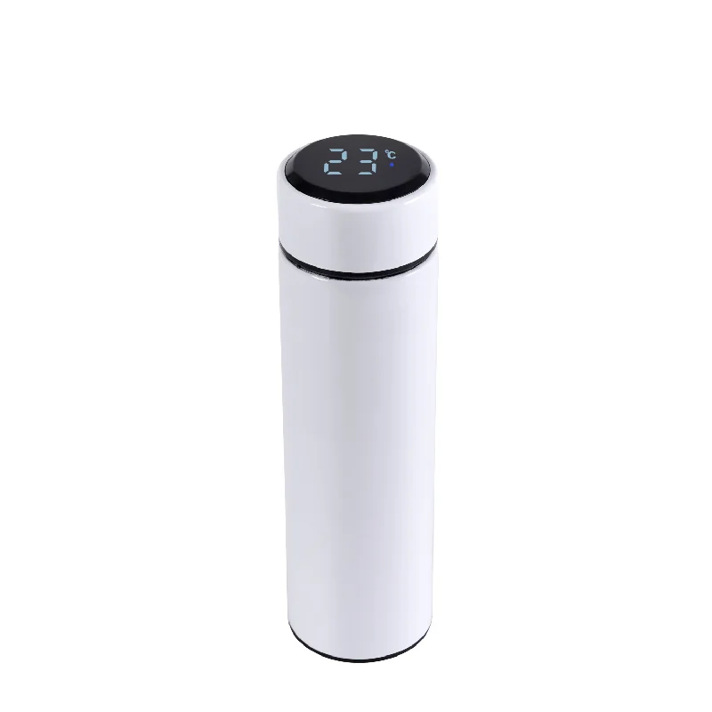 JX35 Custom Logo Printed Smart Double Wall Vacuum Flask Thermos With LED Promotion Corporate Activity Business Gift Water Bottle