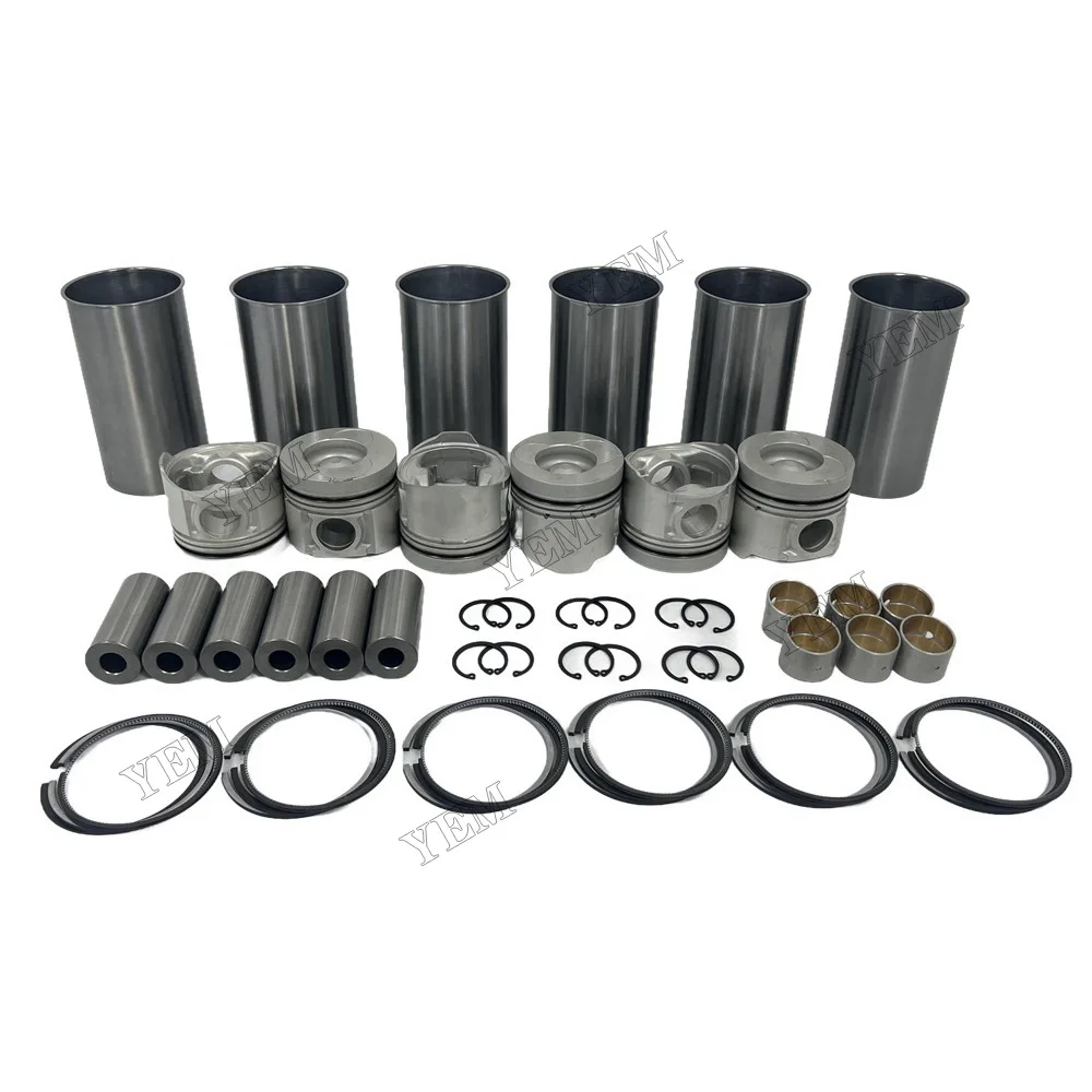 Cylinder Liner Kit Compatible for Isuzu 6BG1 Engine Parts High Quality