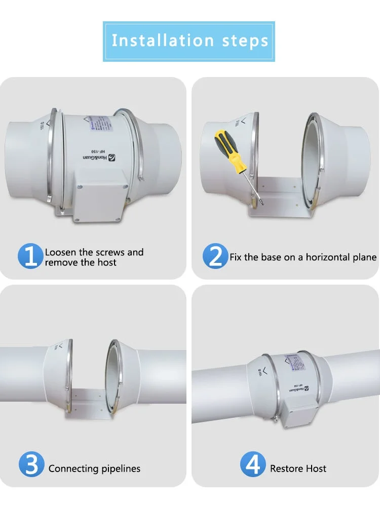 Kitchen Exhaust Fan, 220V, 6", Inline - detail 6