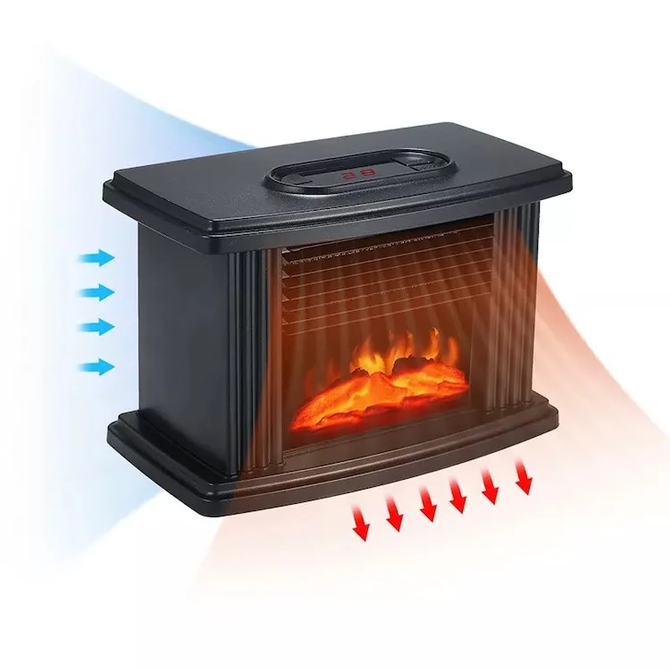 1000W Electric Fireplace Heater – Freestanding Log Burning Flame