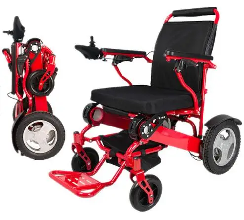 Роскошное складное компактное инвалидное кресло для мобильности, легкое складное Электрическое Кресло для переноски