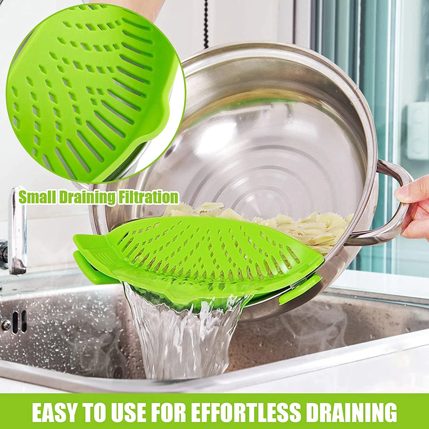 Food Strainer Silicone Bpa Free Silicone Kitchen Strainer Clip On ...