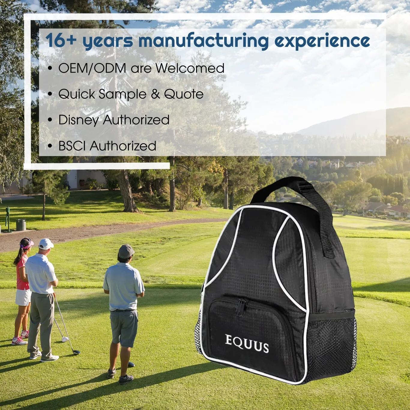 Wessleco Custom Golf Beer Cooler Insulated Soft Cooler Bags With Shoulder Strap Golf Cooler Bag