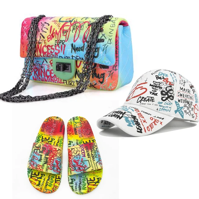 Summer Graffiti Hat And Fashion Purses 