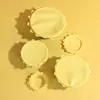 Yellow Flower-Shaped Food Storage Lid Set (5 Pieces)