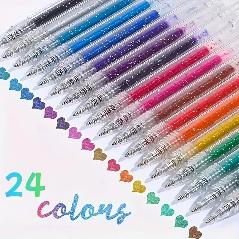 Gel Pens Custom Logo Set For Colouring And Doodling 24 Pack_voghion.com