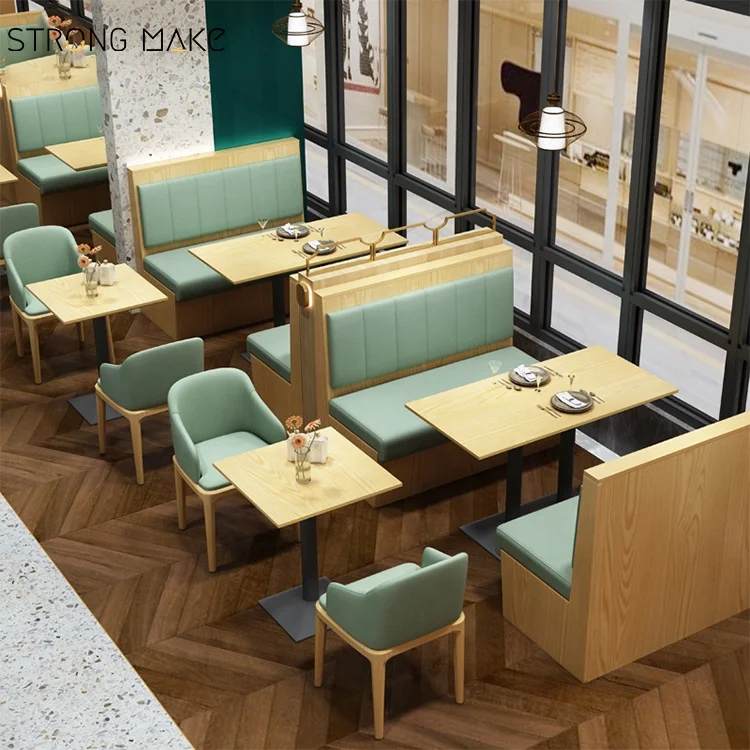 Foshan Factory Cheap Green Color Durable Modern Restaurant Sofa Booth Seating