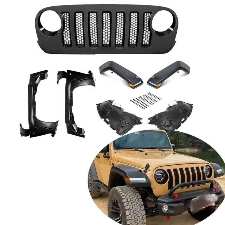 Jl Style Auto Parts For Jeep Wrangler Jk 07+ Body Kits Grille Headlight  Taillight Fender Flares - Buy Jk Upgrade To Jl Body Kits,Jl Style Body Kit  For Jeep Wrangler Jk,Body Kit