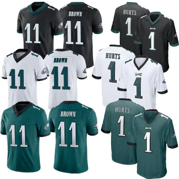 Source 2022 New Wholesale Cheap Stitched Black American Football Jersey  Philadelphia 1 Jalen Hurts 11 A.J. Brown 6 Smith Dawkins on m.