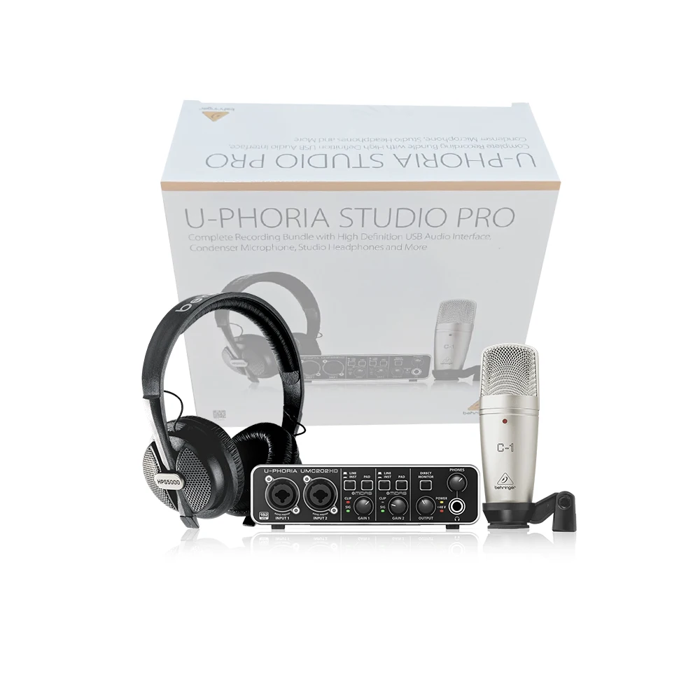 Behringer U-Phoria Studio Pro Recording Bundle - PA System&USB