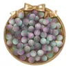 Perles mates irisées - vert, gris, violet