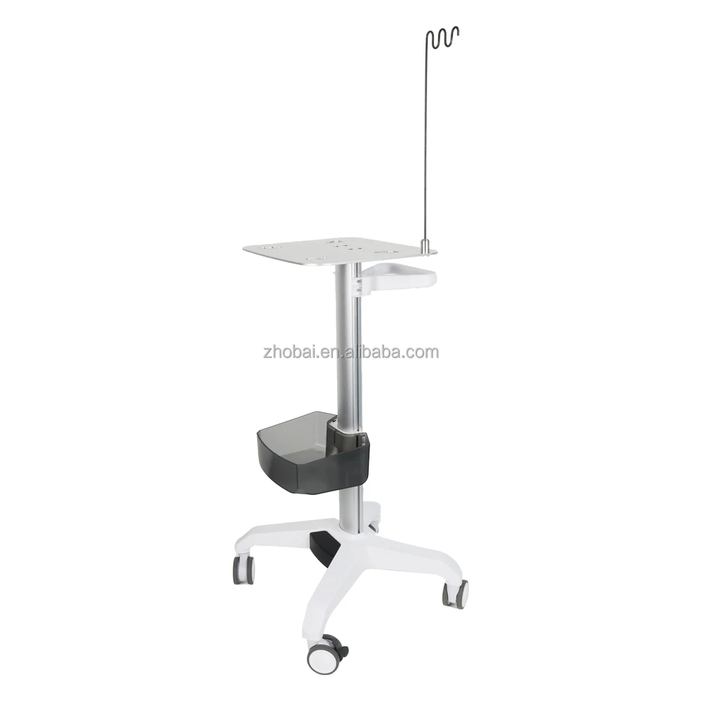 All One VESA Hospital Trolley Mobile Medical Laptop Cart with Cable Winder Storage Arm Dental Workstation for Hotel Outdoor Use 3