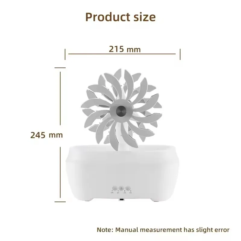 Windmill Aromatic 7 LED Color Air Humidifier Plastic Aroma Diffuser Luxury Household Use Over 200mL Capacity 10 Hours Operation